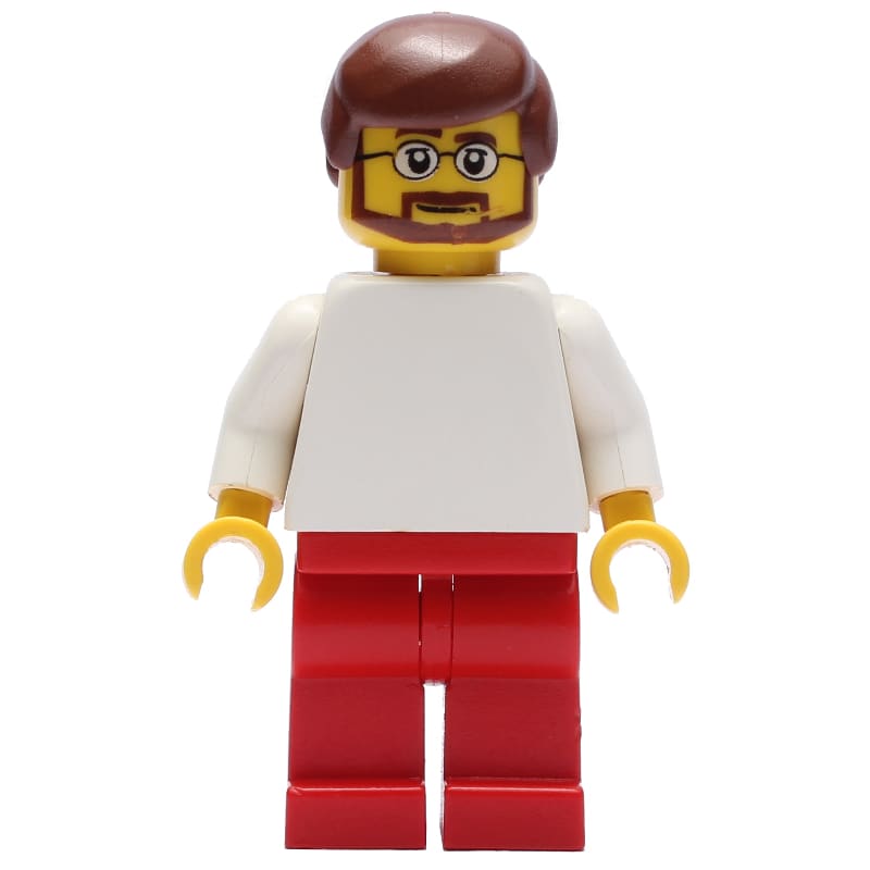 White Torso, Red Legs, Reddish Brown Hair