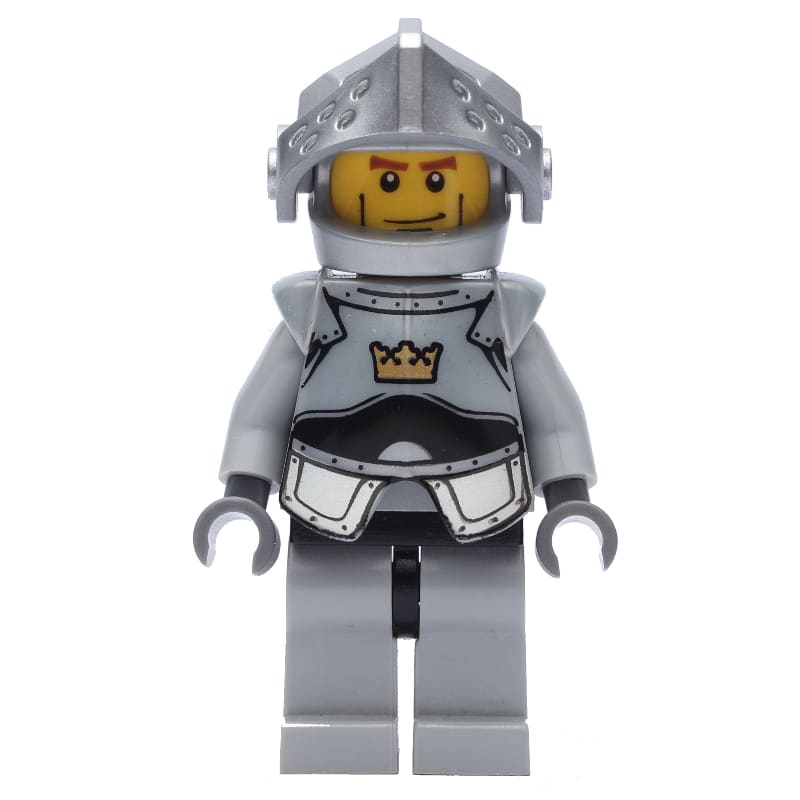 Knight, Gray, Armor, Helmet with Visor, Cheek Lines