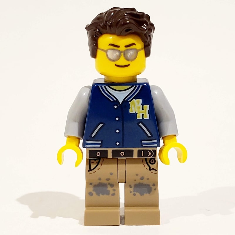 Dark Blue Torso, Dark Tan Legs, Dark Brown Hair
