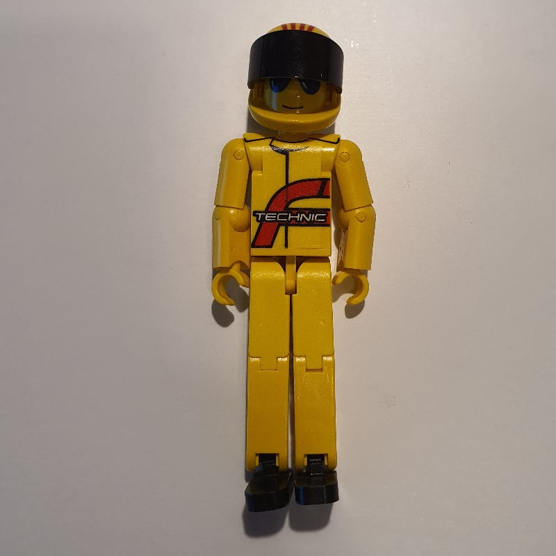 Technic Figure Yellow Legs, Yellow Top [Power Puller Driver] - Yellow Helmet