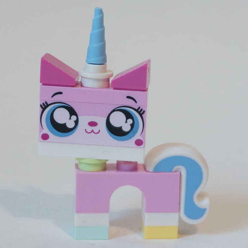 Unikitty, Light Aqua Foot, Closed Mouth, Round Eyes (Dimensions)