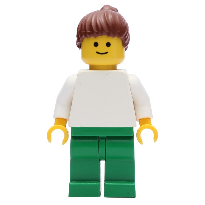 White Torso, Green Legs, Reddish Brown Hair, Female