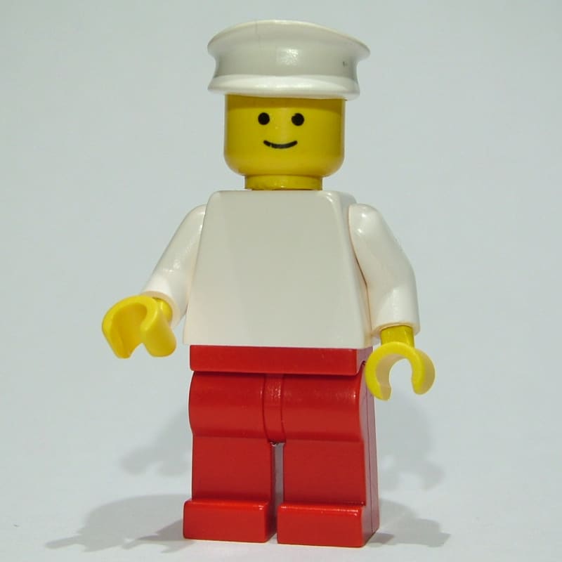White Torso, Red Legs, White Hat
