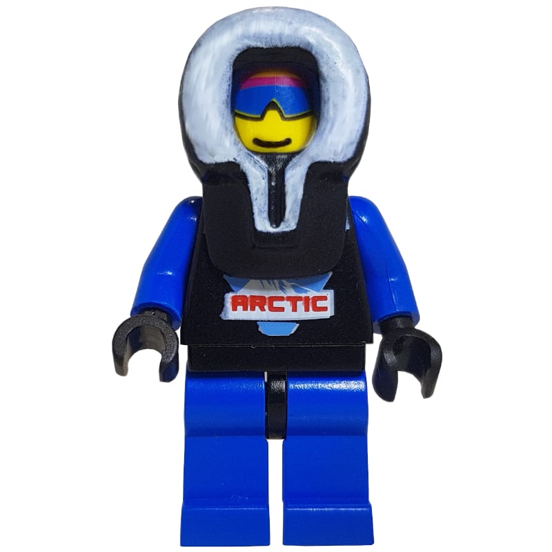 Black Torso, Blue Legs, Black Hood
