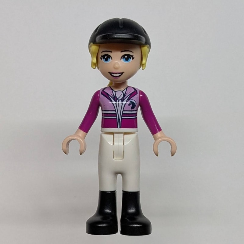 Stephanie - Magenta/Bright Pink Torso, White Pants, Black Cap