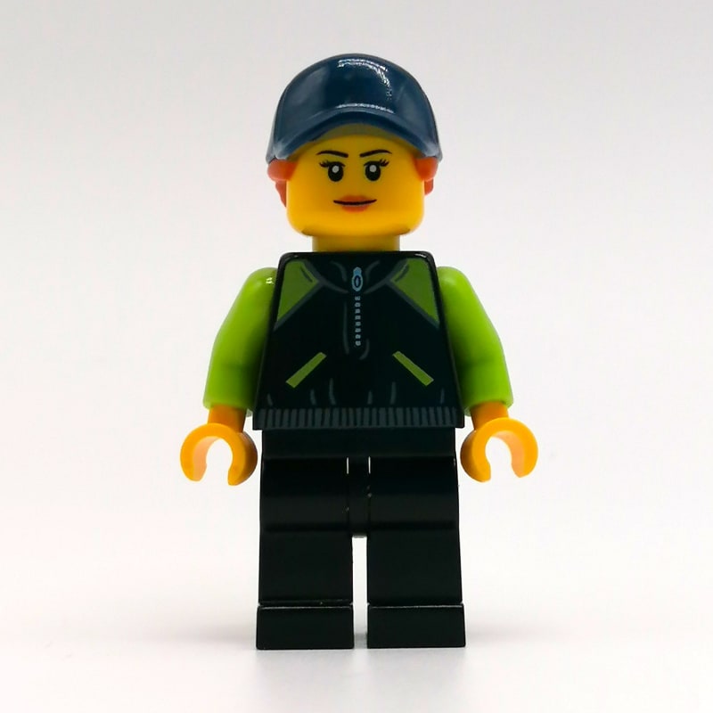Black Torso, Lime Arms, Black Legs, Dark Blue Cap