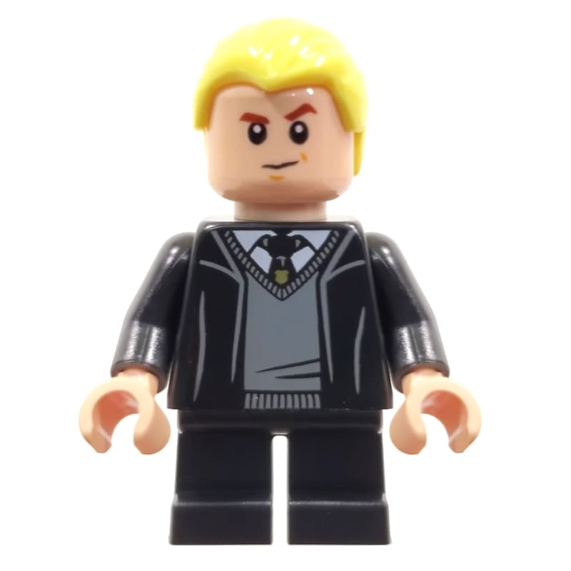 Draco Malfoy, Open Long Robes over Slytherin Sweater, Short Black Legs
