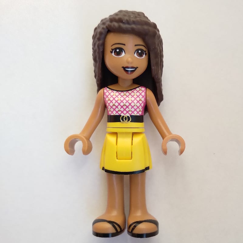 Andrea - Magenta and White Top, Yellow Skirt