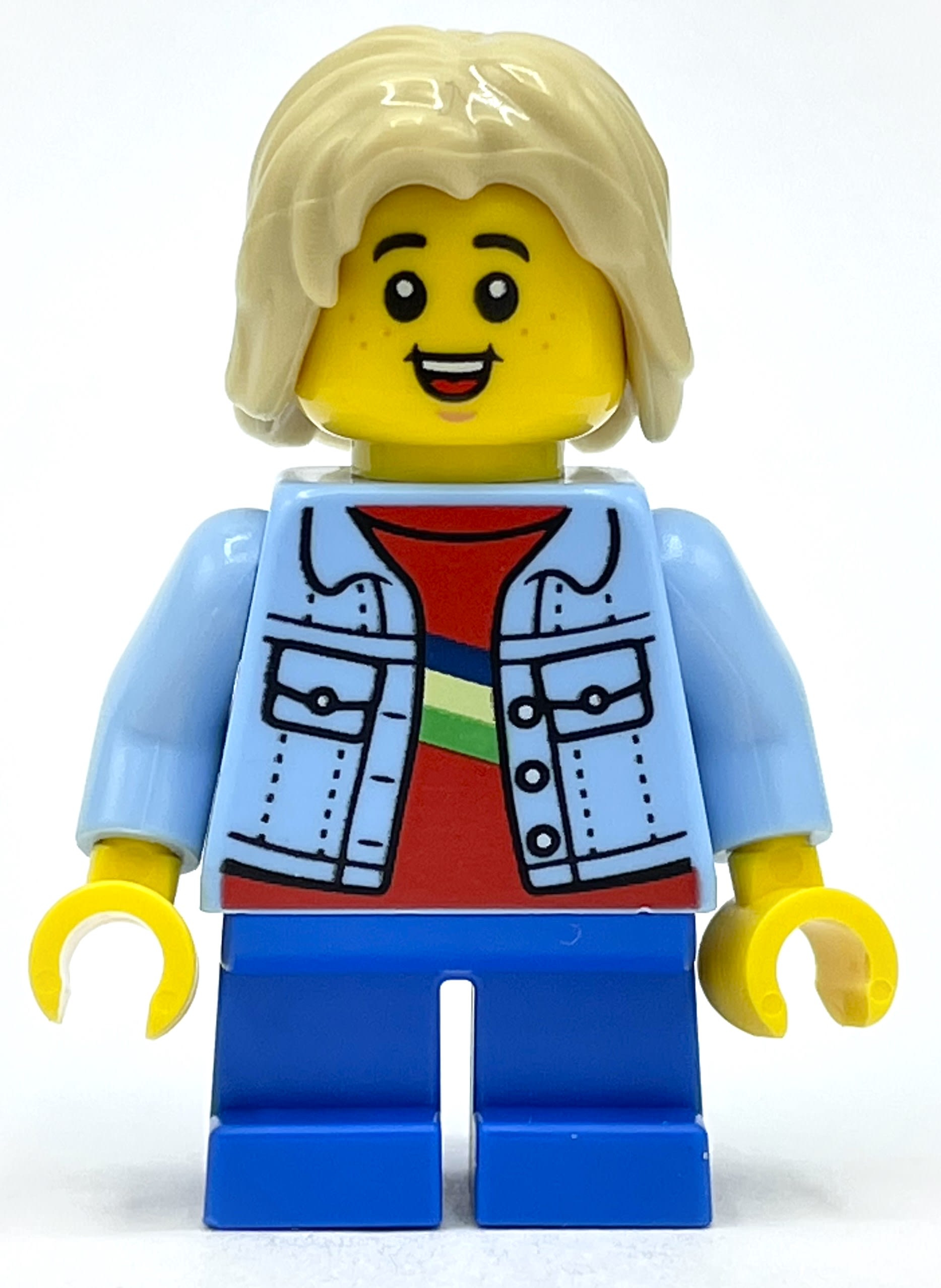Kid - Bright Light Blue Torso, Blue Legs, Tan Hair
