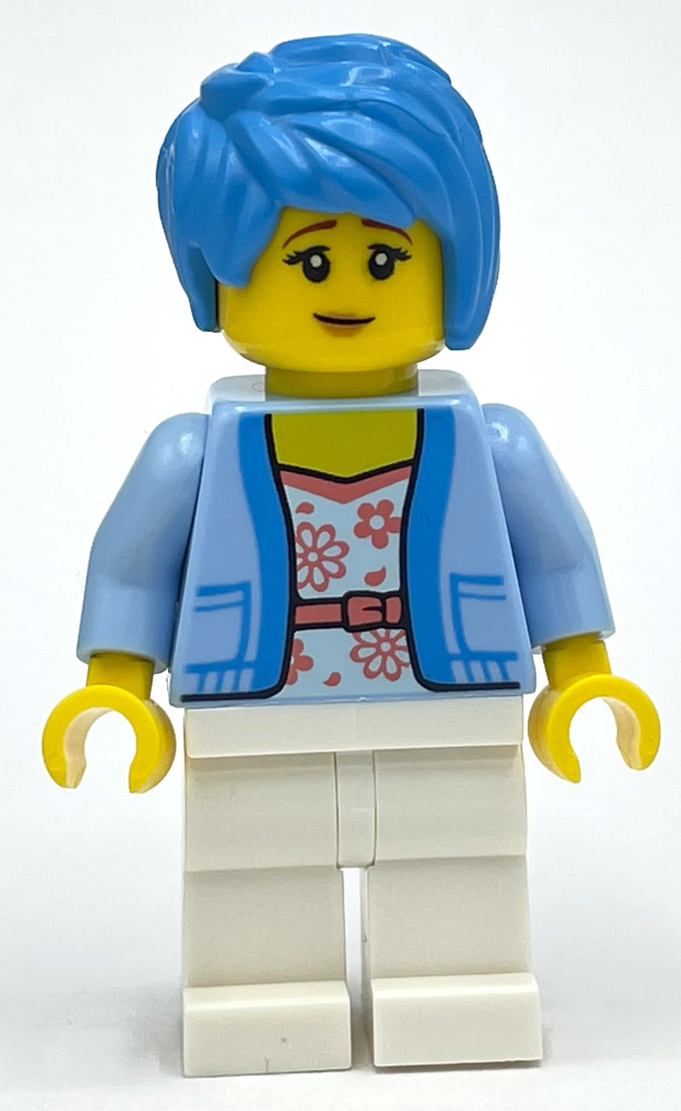 Bright Light Blue Torso, White Legs, Dark Azure Hair