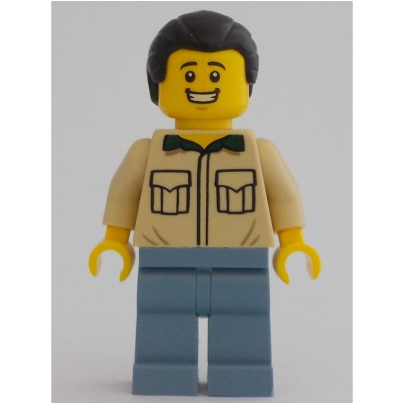 Tan Torso, Sand Blue Legs, Black Hair