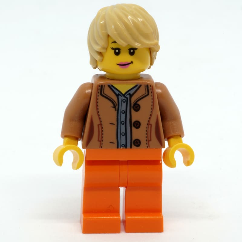 Medium Nougat Torso, Bright Light Orange Legs, Tan Hair