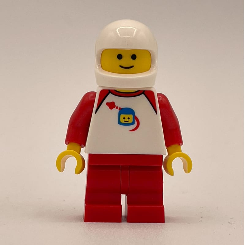 Red Medium Legs, White Torso, Classic Space Helmet