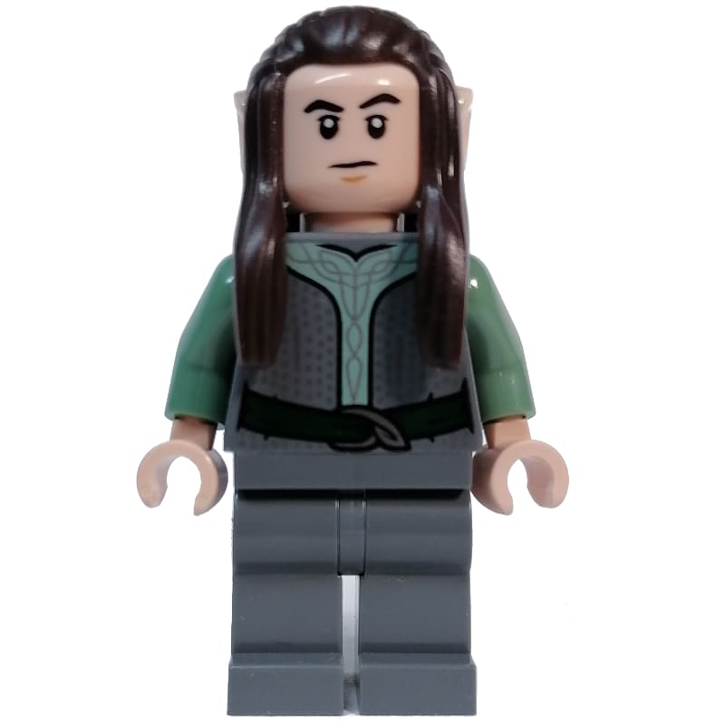 Elf - Dark Bluish Grey Torso, Legs, Dark Brown Hair