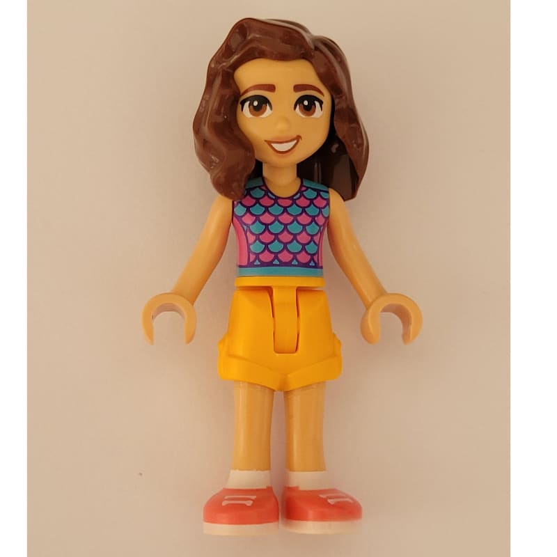 Luna - Bright Light Blue Top, Bright Light Orange Skirt