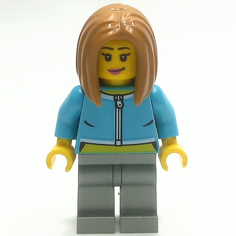 Woman, Medium Azure Torso, Flat Silver Legs, Medium Nougat Hair