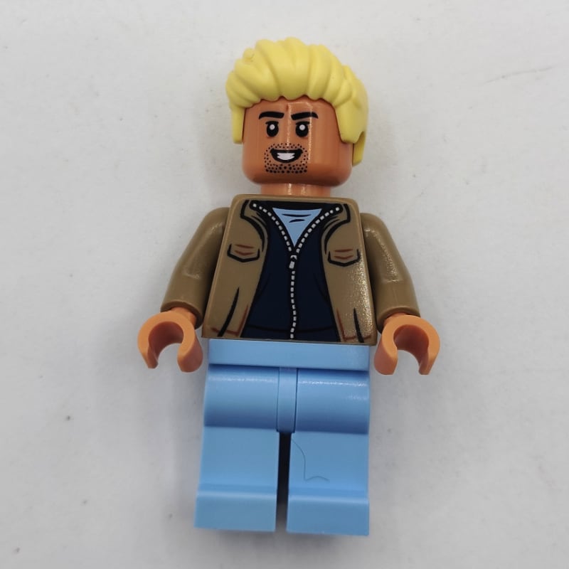 Soccer Fan, Dark Tan Jacket, Bright Light Yellow Hair