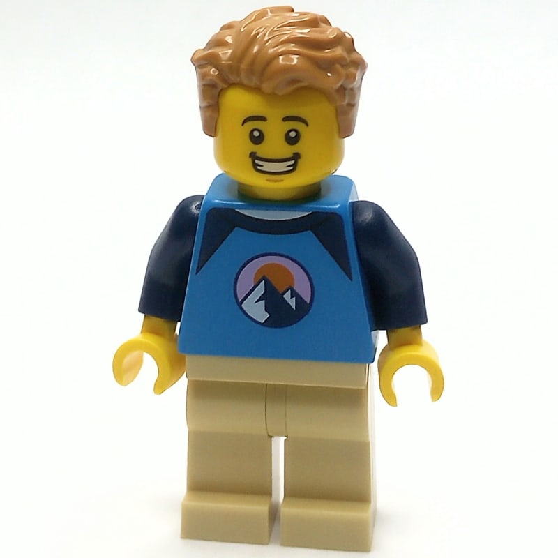 Dark Azure Torso, Tan Legs, Medium Nougat Hair