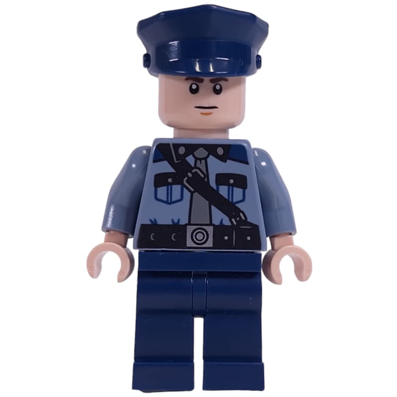 Guard, Sand Blue Torso, Dark Blue Legs, Dark Blue Cap, Light Nougat Head