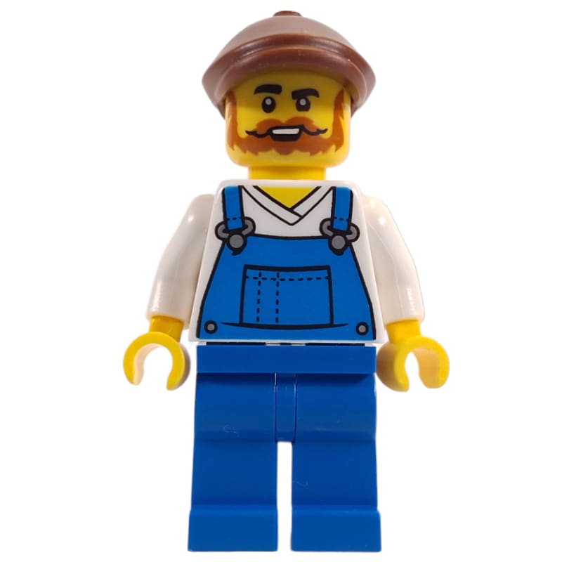 Window Cleaner, Blue Overall, Reddish Brown Cap