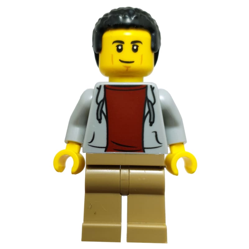 Restaurant Owner, Light Bluish Grey Torso, Dark Tan Legs, Black Hair