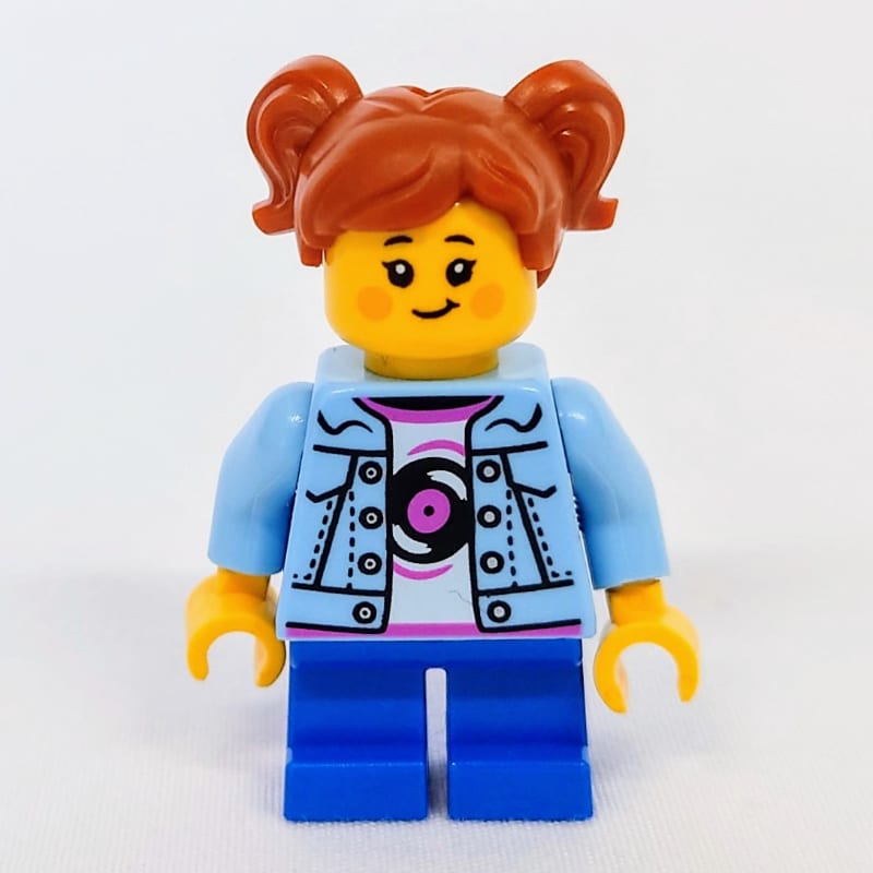 Kid, Bright Light Blue Torso, Blue Legs, Dark Orange Hair