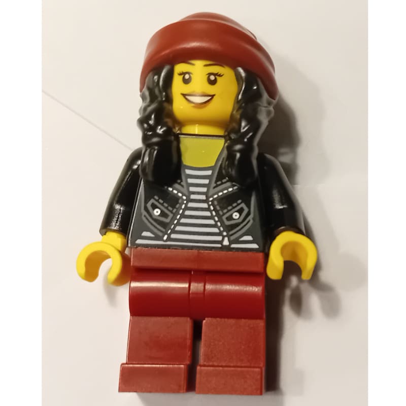 Black Torso, Dark Red Legs, Dark Red Beanie
