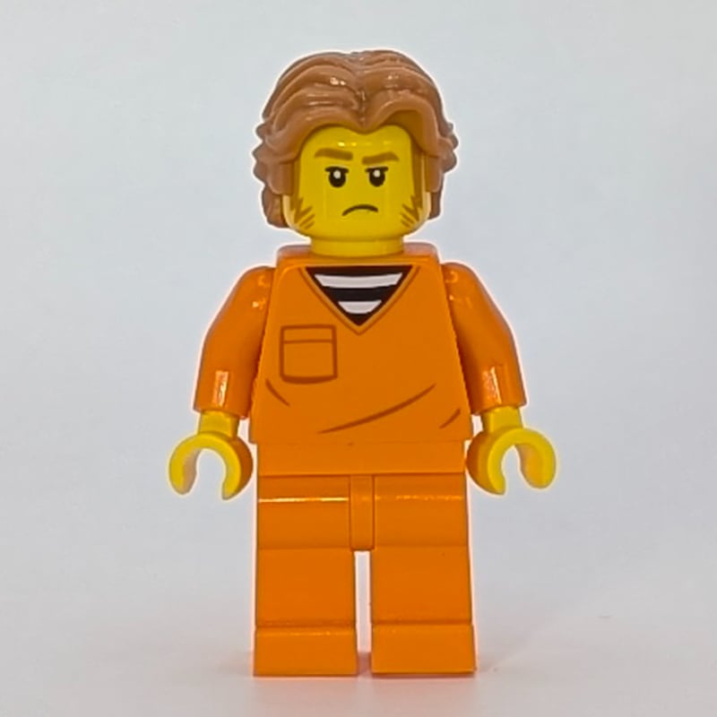 Criminal, Orange Prison Jumpsiut, Medium Nougat Hair