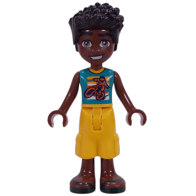 Zac, Dark Turquoise Top, Yellow Pants