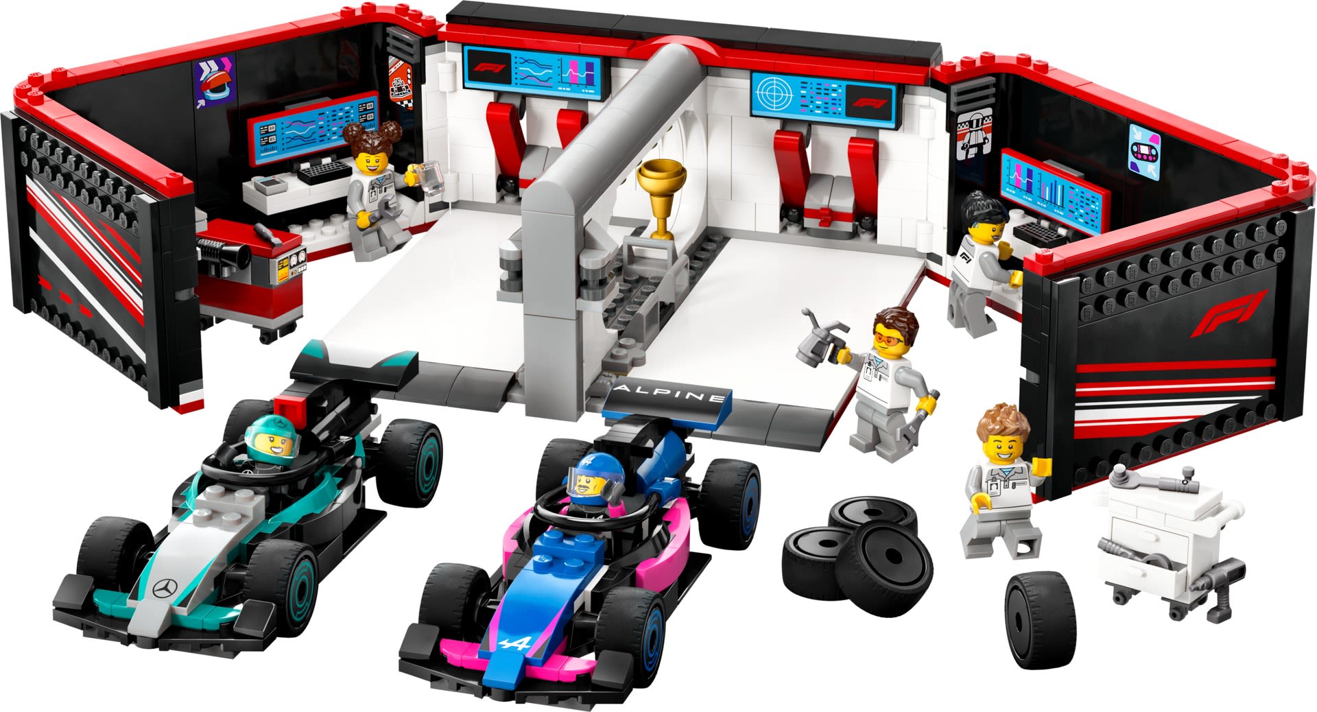 F1® Garaż i bolidy Mercedes-AMG i Alpine