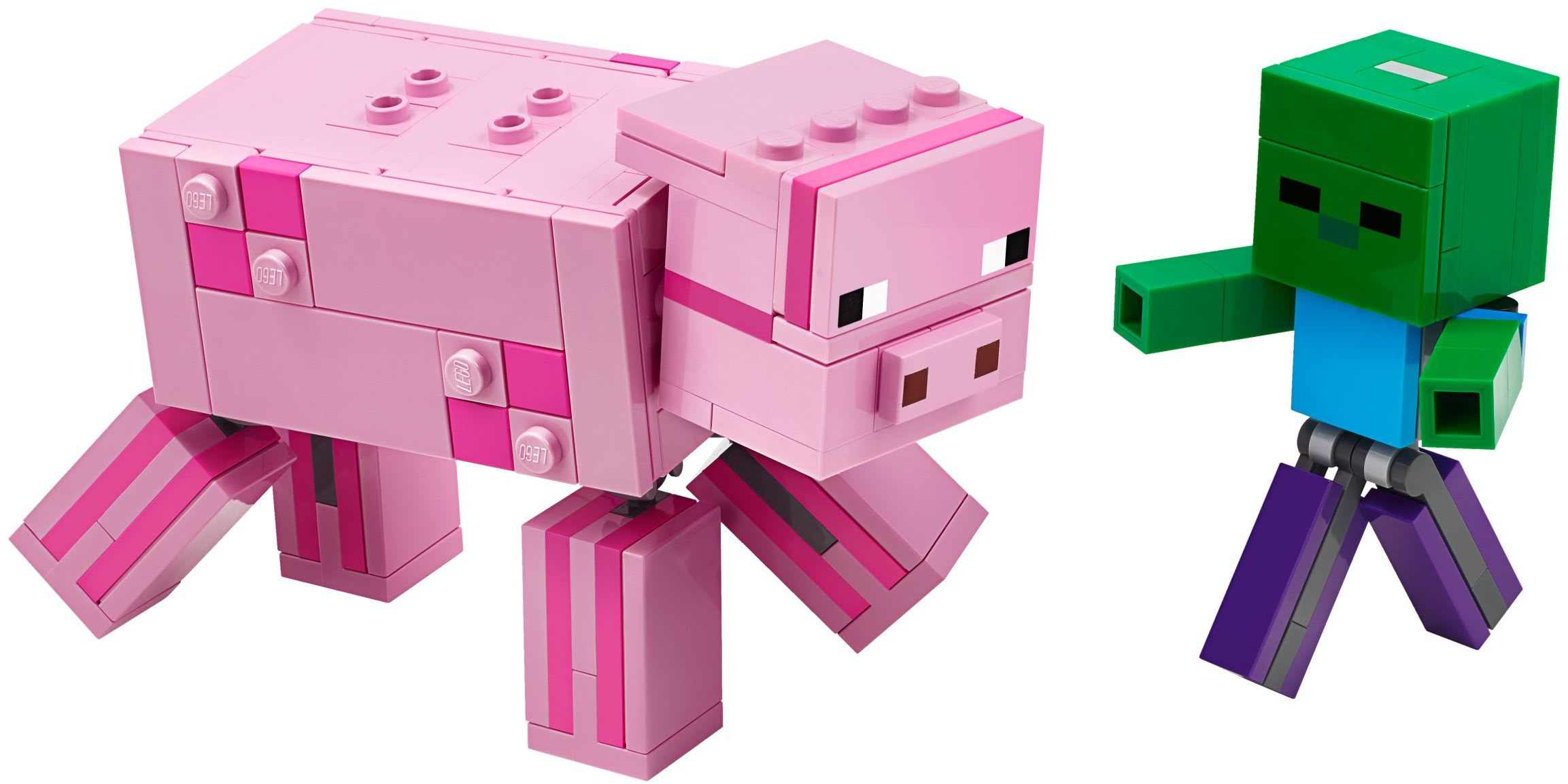 Minecraft BigFig - Świnka i mały zombie
