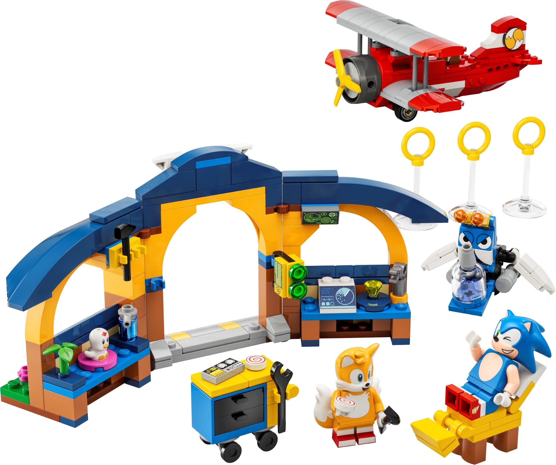 Tails z warsztatem i samolot Tornado