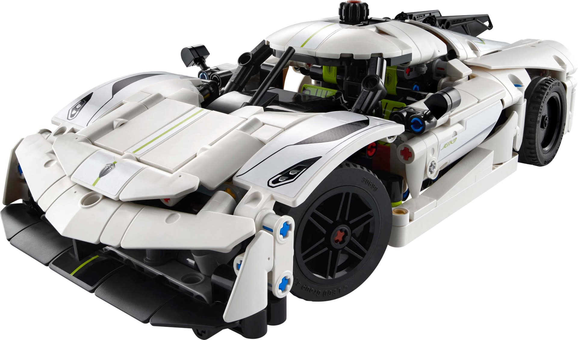 Biały hipersamochód Koenigsegg Jesko Absolut