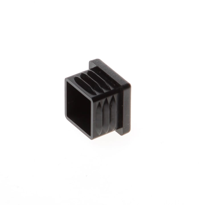Vierkante insteekdop zwart 25x25mm (bu.werks)