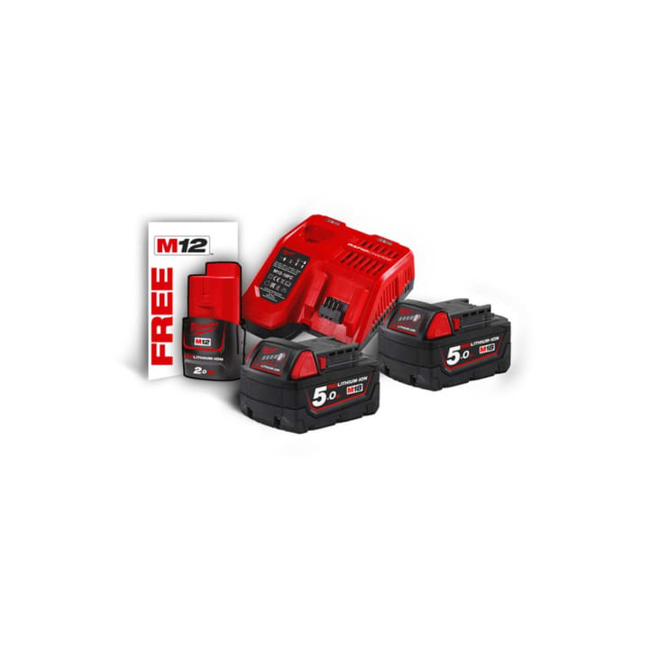 Milwaukee Accuset M18 2x5,0Ah+lader NRG-502