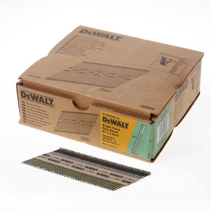DeWalt spijker XR standsaard geringd 2.8 x 63mm doos van 2200 spijkers