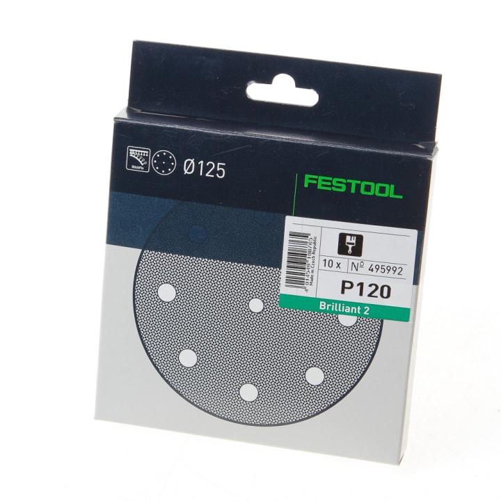 Festool Schuurschijf Briljant2 STF diameter 125/90mm P120-br2 doos van 10 schijven
