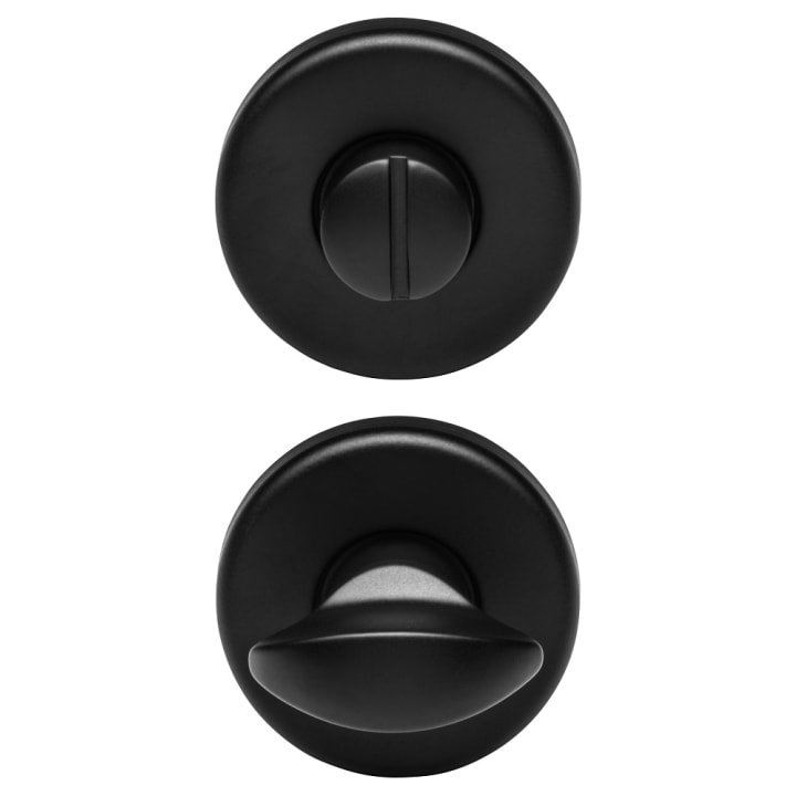 WC Garnituur zwart 50mm rond