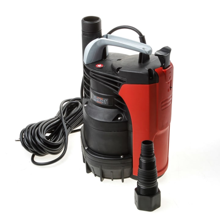 Vlakzuigend dompelpomp met vlotter SchoonWater 1 1/4"