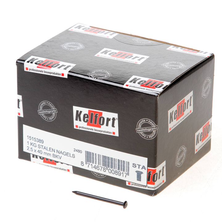 Stalen nagel 52-54 RC bombe kop 40 x 2.5mm 1kg