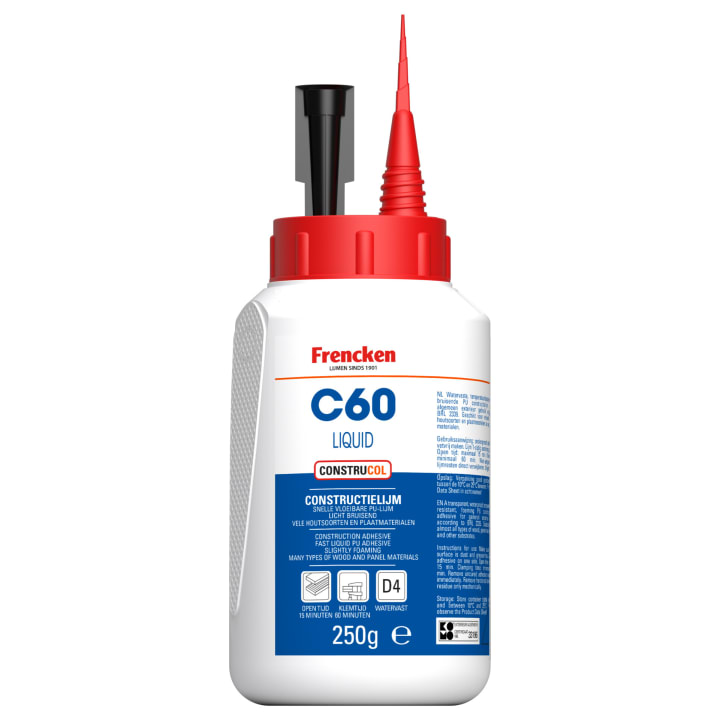 Frencken Konstruktielijm K100 snel KOMO watervast 750ml