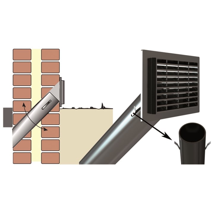Renovatiekoker compleet T050 13x9cm zwart.