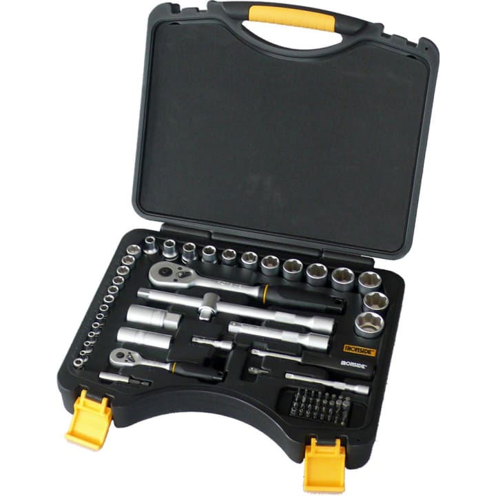 Doppenset chroom/mat 70-dlg  1/4"-1/2"