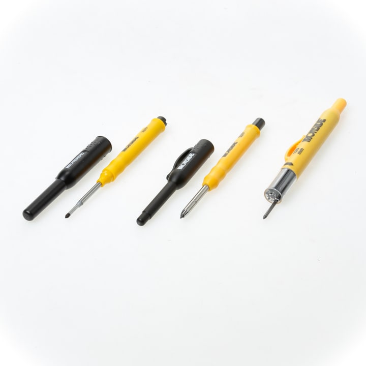 Markeerpotlood set 3-dlg deep hole zwart