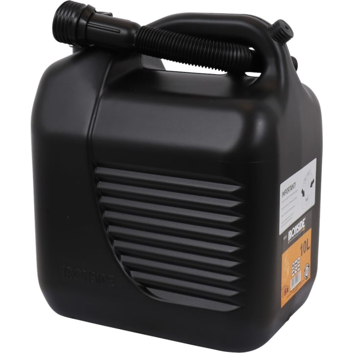 Ironside jerrycan m.schenktuit zwart 10ltr
