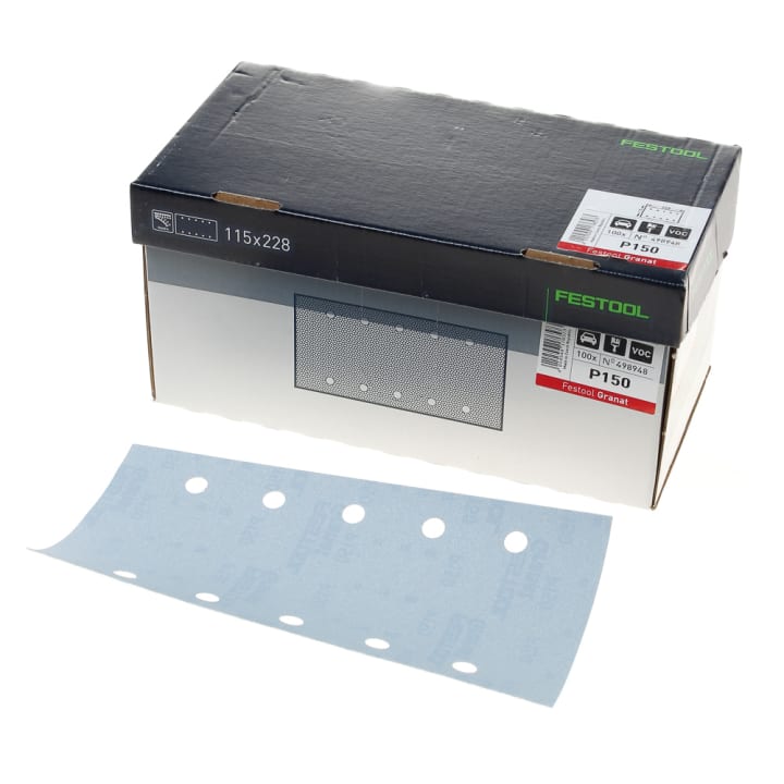 Festool Schuurstrook Granat 115 x 228mm P150 doos van 10 stroken
