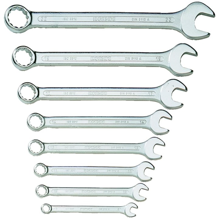 Ironside ring /steeksleutelset 8-delig 8-22mm