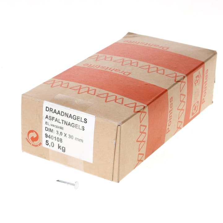 Asfaltnagel gegalvaniseerd 3.0 x 30mm