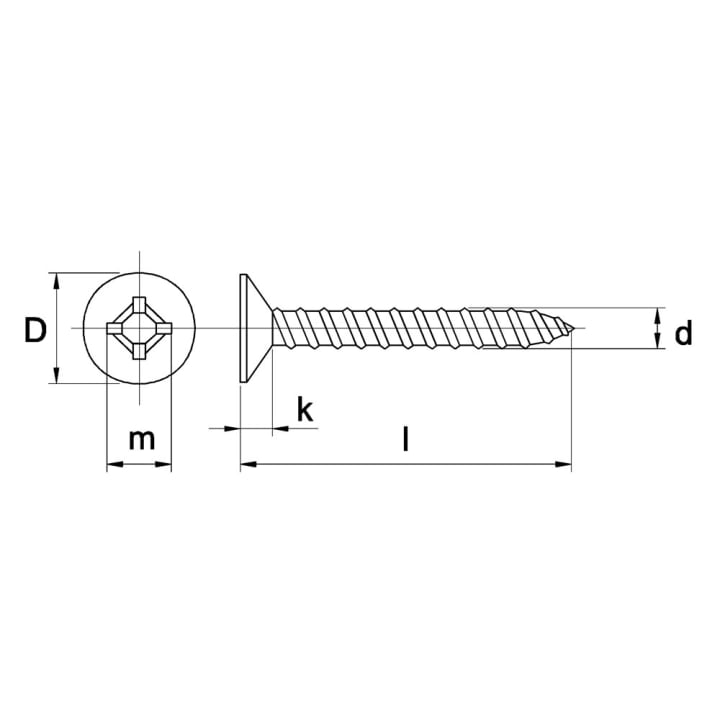 Zelfb schroef geg pk kk 4.8x45 ph2