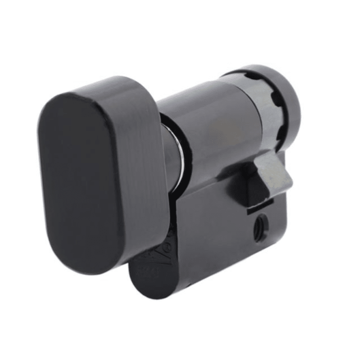 Oxloc knopcilinder zwart 30/10